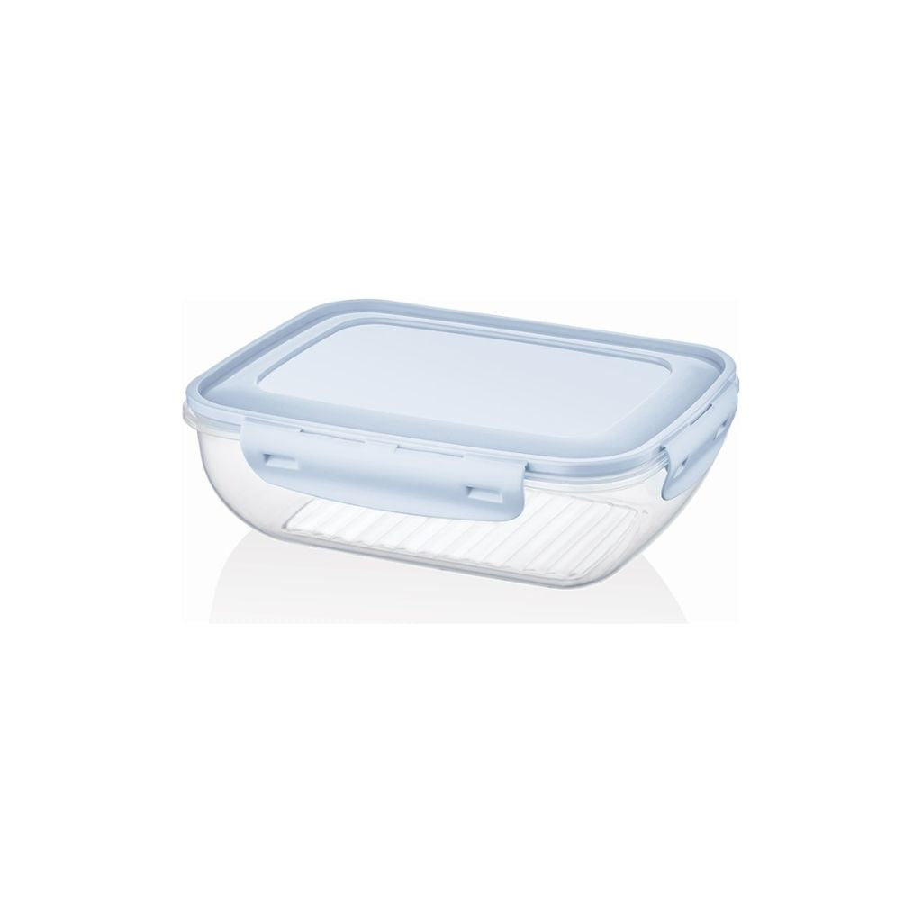 Cook&Lock Coloured Cover Rectangular Storage Container 650ML (Shallow)