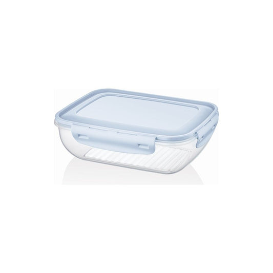 Cook&Lock Coloured Cover Rectangular Storage Container 650ML (Shallow)