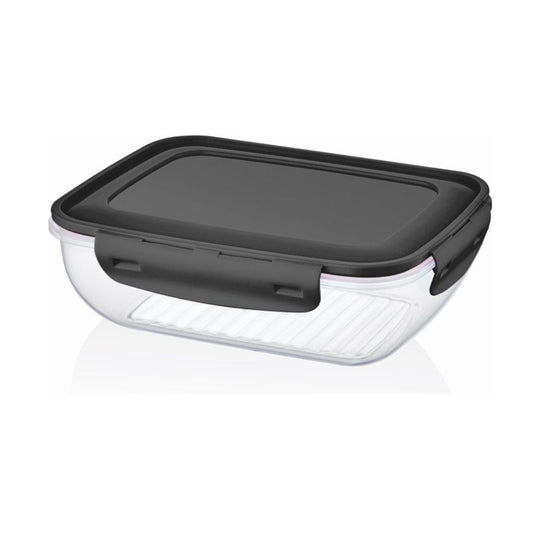 Cook&Lock Coloured Cover Rectangular Storage Containers 1800ML (Shallow)